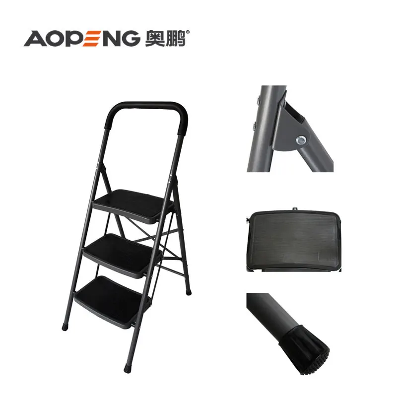 3 steps household steel ladder with firm steps AP-1103G