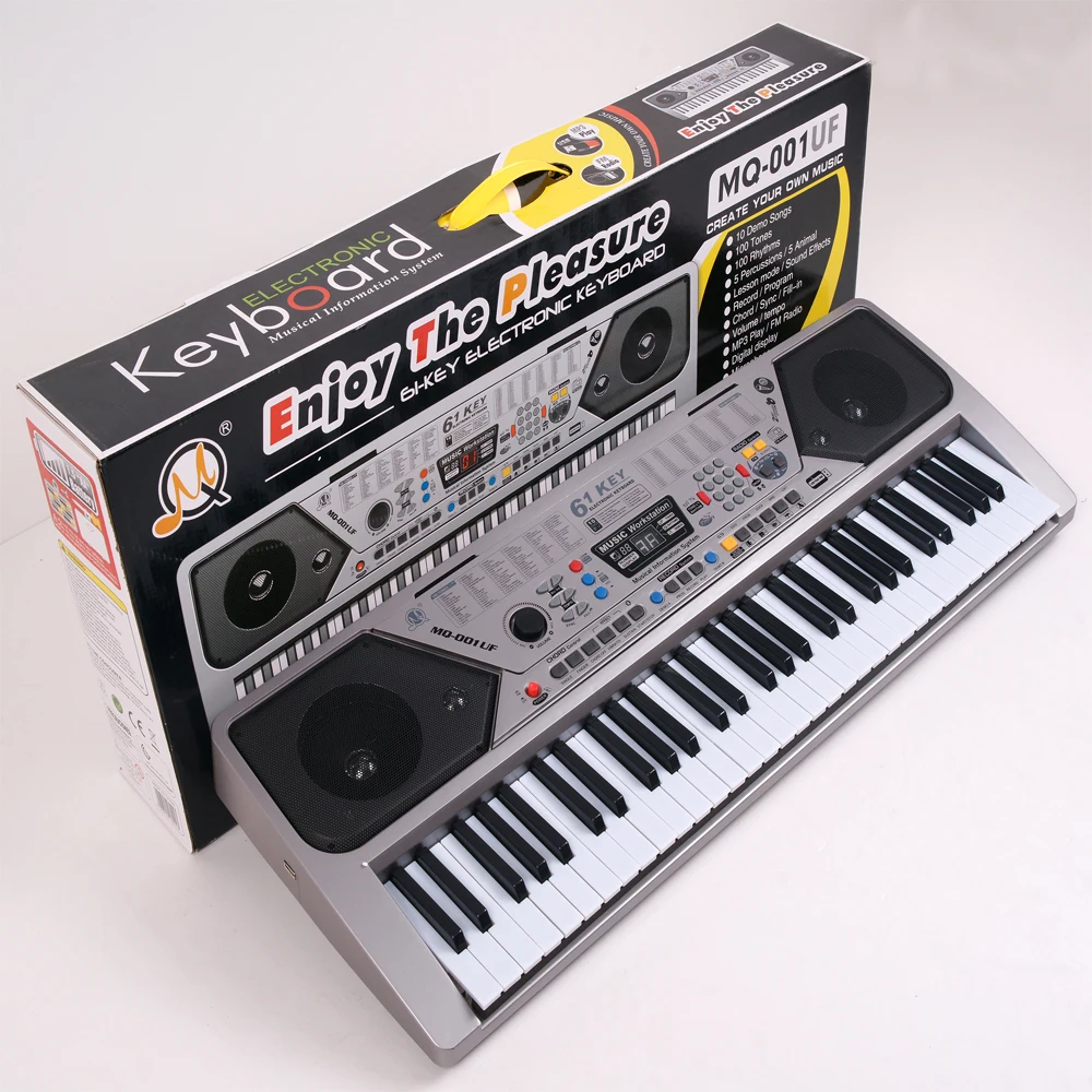 Электронная клавиатура, 61 клавиша, цифровое пианино с динамиком для начинающих, электронный орган