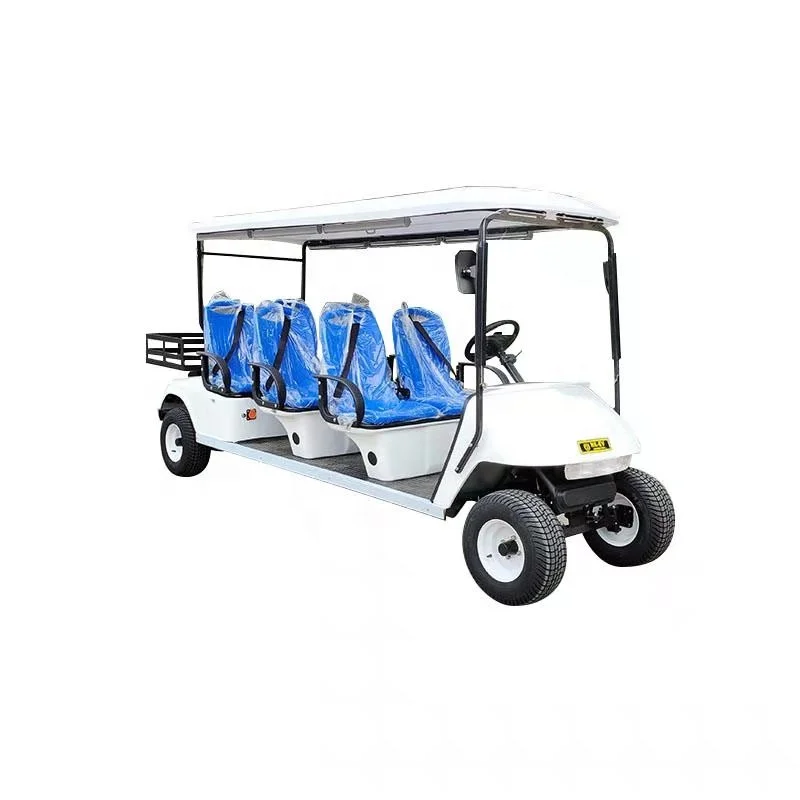 6 passenger with trailer box at rear  golf cart Electric pickup truck for club Cargo Box Car electric utility golf car