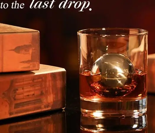 WS Whiskey Ball Stones Unique Birthday Anniversary Bourbon Gift   Grandpa Cool Stuff Gadgets Stainless Steel Ice Balls Silver