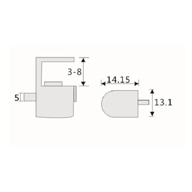 good sales glass shelf support glass clamp frame nickel adjustable bracket