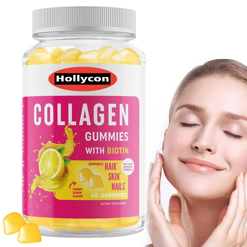 Factory Custom Private Label collagen Supplement Herbal Pectin Vitamin gummies candy