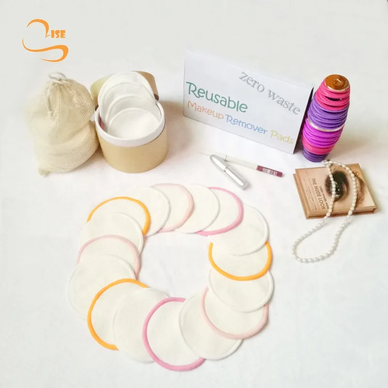 Лидер продаж на Amazon, мягкие бамбуковые ватные прокладки для снятия макияжа, многоразовые органические ватные прокладки