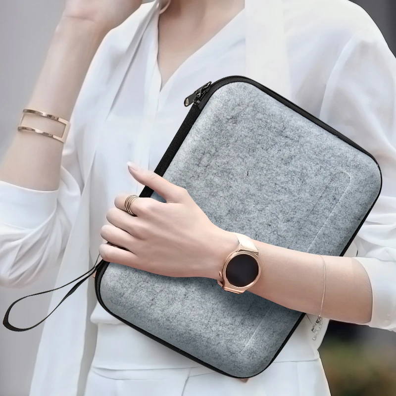 Waterproof Shockproof Black Zipper Laptop Bag For Macbook Pro 13 Case For Macbook EVA Hard Case