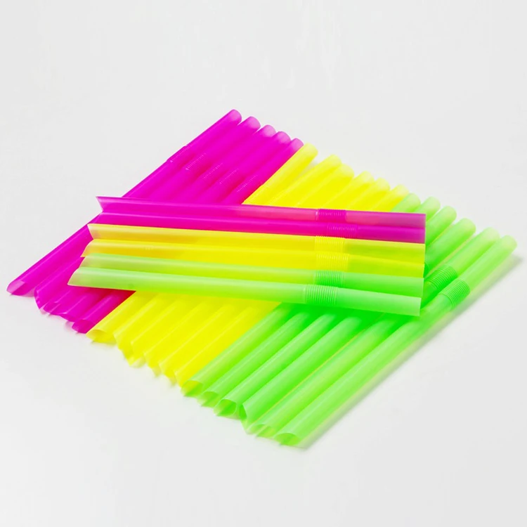 Multi Colors Boba Straws Disposable Plastic Large Wide-mouthed Milkshake Bubble Tea straw