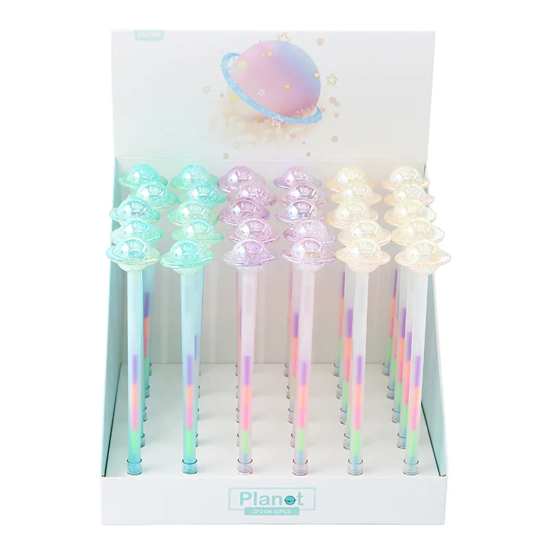 Креативная многоцветная ручка вращающаяся в форме планеты Милая гелевая ручка маркеры 0,5 мм