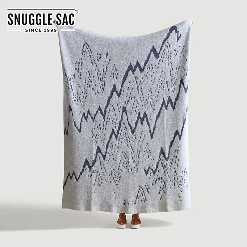 
Snuggle Sac Air Feel Double Sided High Quality Super Soft Handmade Cozy Chunky Knit Throw Blanket 