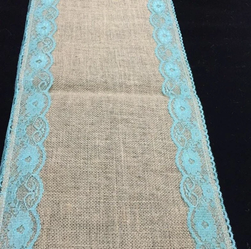 New Linen Burlap Table Clothes Custom Wedding Hemp Just Fabric Dining Table Runner for Banquet Party Home Decoration