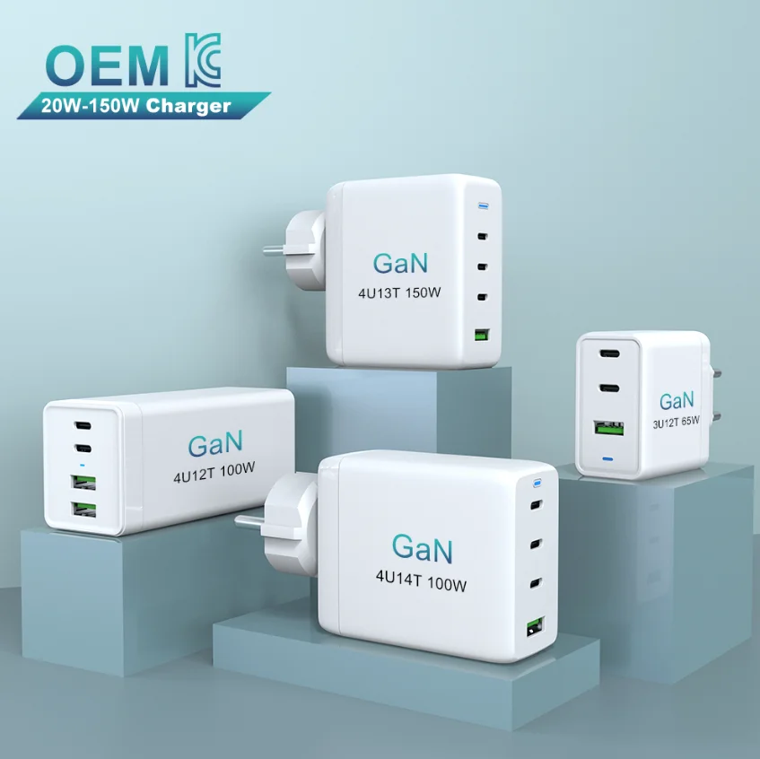 Zonsan 2022 3U10T 4U11T 2U39T PD QC PPS KCC 65Wpd QC3.0 QC30 KR Usb Adaptor 25W 45W 65W 75W 100W 150W KC Certificate GaN Charger