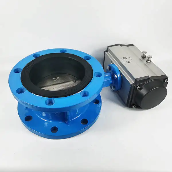 high quality electric flange centric valve hydraulic actuator butterfly valve