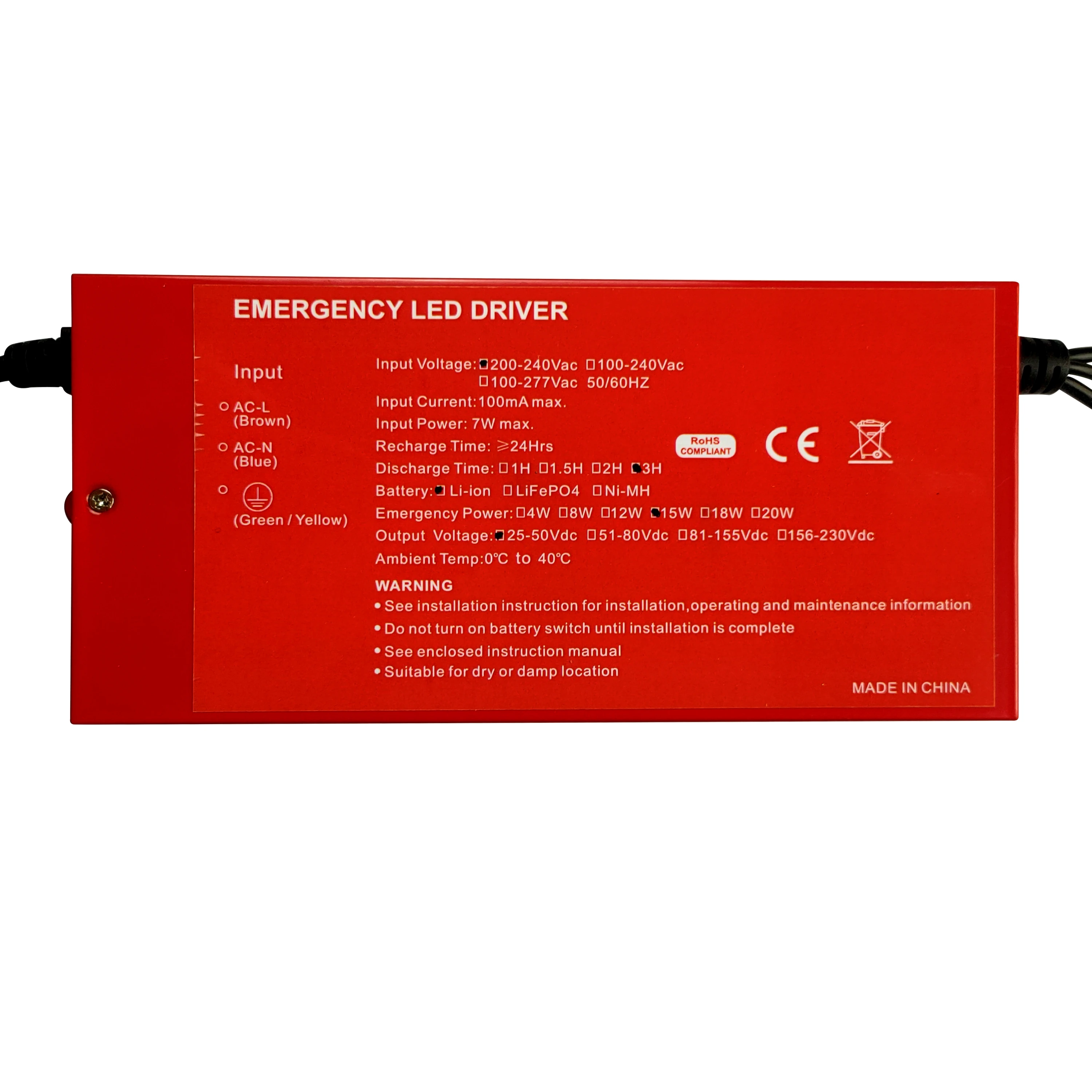 
Professional manufacture led emergency driver 12w for led light lighting emergency inverter 
