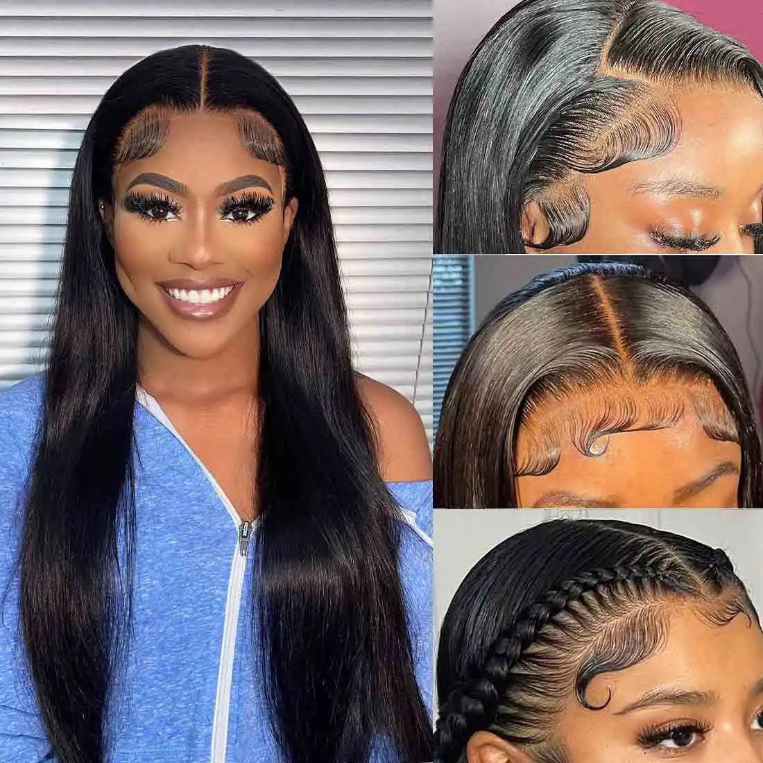 250 Density Wholesale Lace Wigs 100 Raw Virgin Brazilian Peruvian Human Hair 13x4 HD Lace Front Wigs For Black Women