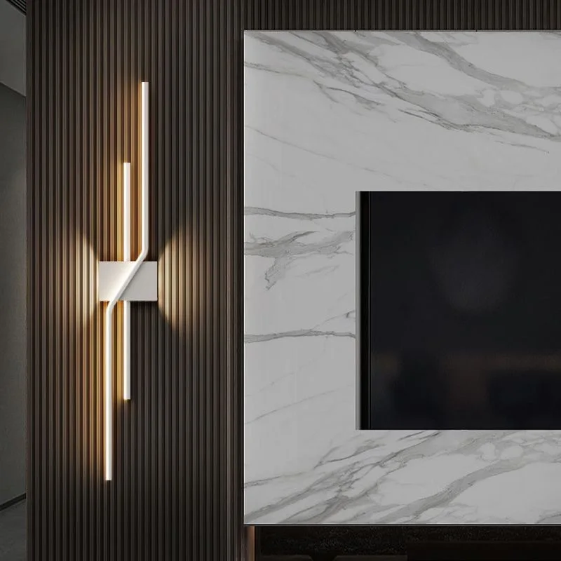 Minimalist Line Nordic Design Creative Decoration Wall Lights Lamp Interior Bedside Colorful Indoor Modern Led Wall Lamps
