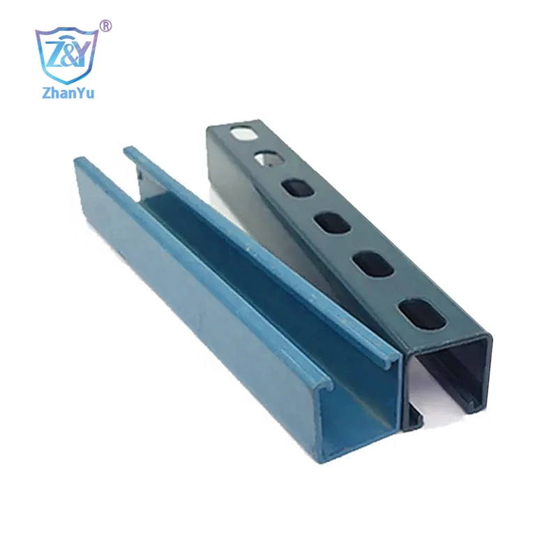 High quality galvanized u channel Cold Bend Solar Brackets C Channel steel Slotted Cstrut