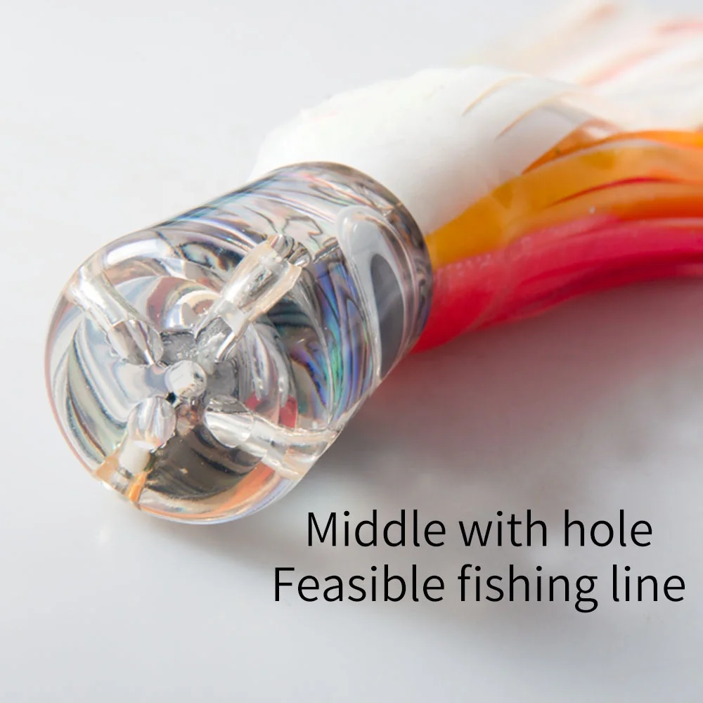 9in 98g /11in 163g Abalone Shell Resin Head Wahoo Trolling Lures Tuna Fishing Bait for Trolling
