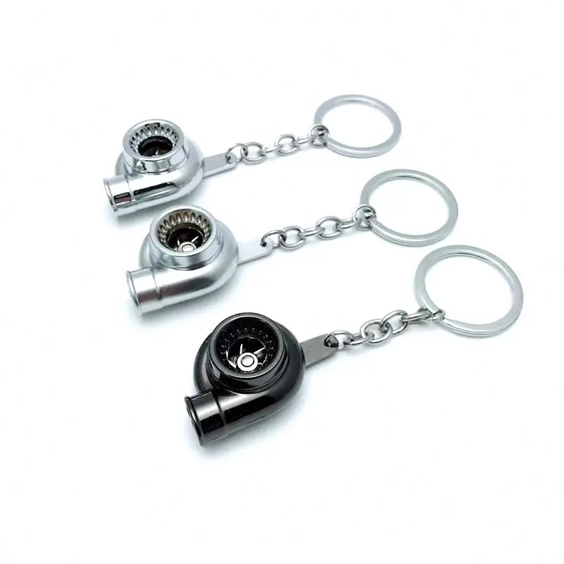 Automotive Car Parts Keychain Piston Disc Brake Rotor Turbo Metal Car Keychains for Promotion Gift
