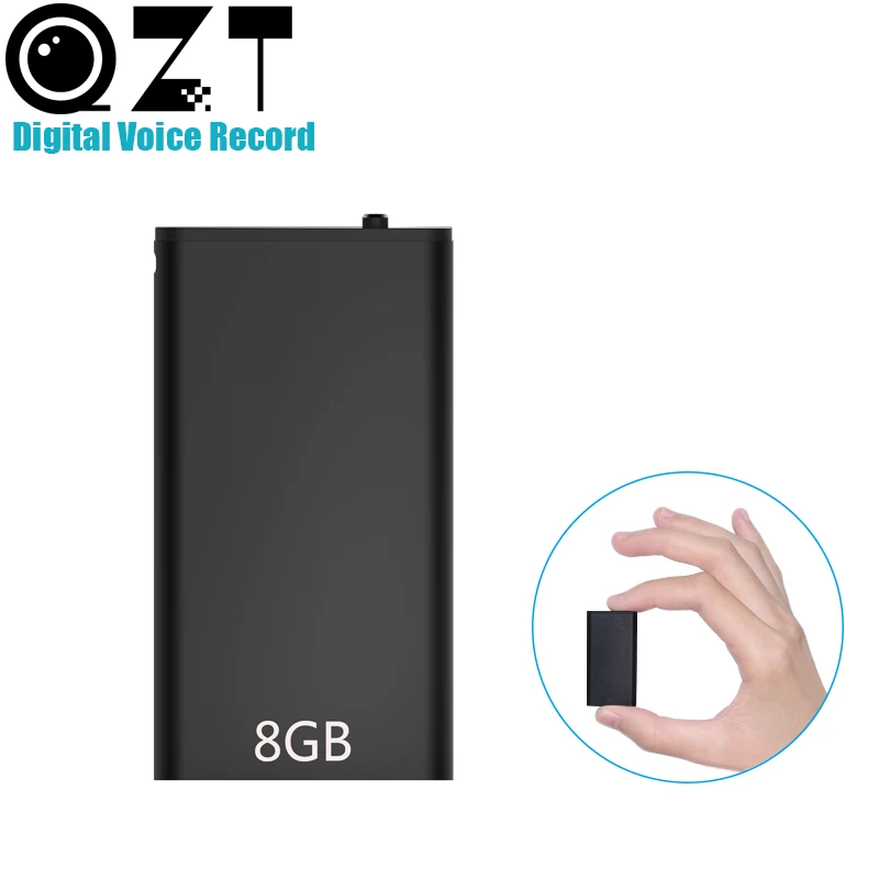 QZT Best selling portable Mini digital voice recorder mp3 player with 8G memory