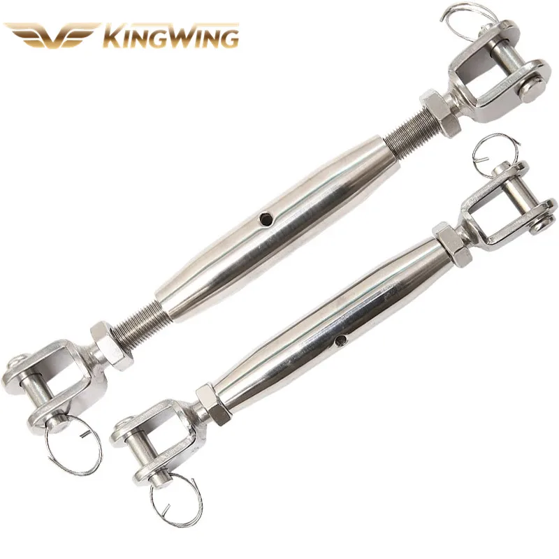 Stainless Steel SS304 SS304 AISI304 AISI316 Polished European Closed Body rigging screw Jaw and Jaw Turnbuckles with two forks