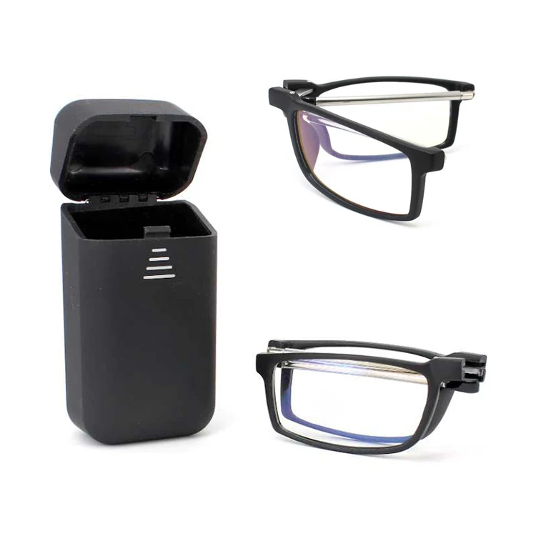 Лидер продаж новинка 1 75 пластиковая оправа 2 25 ручка складные очки для чтения с футляром 2023