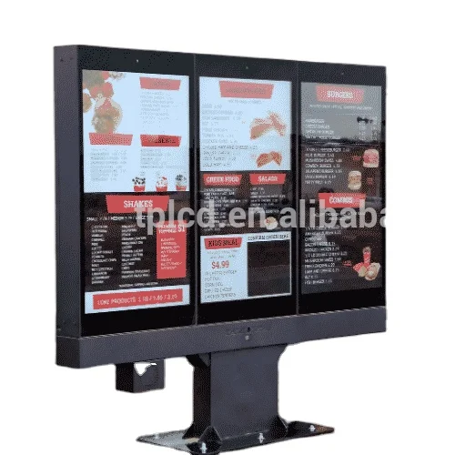 Полный наружный привод через 1x3 55 дюймов наружный ЖК-киоск с яркостью 3000 нит TNI ЖК-панель