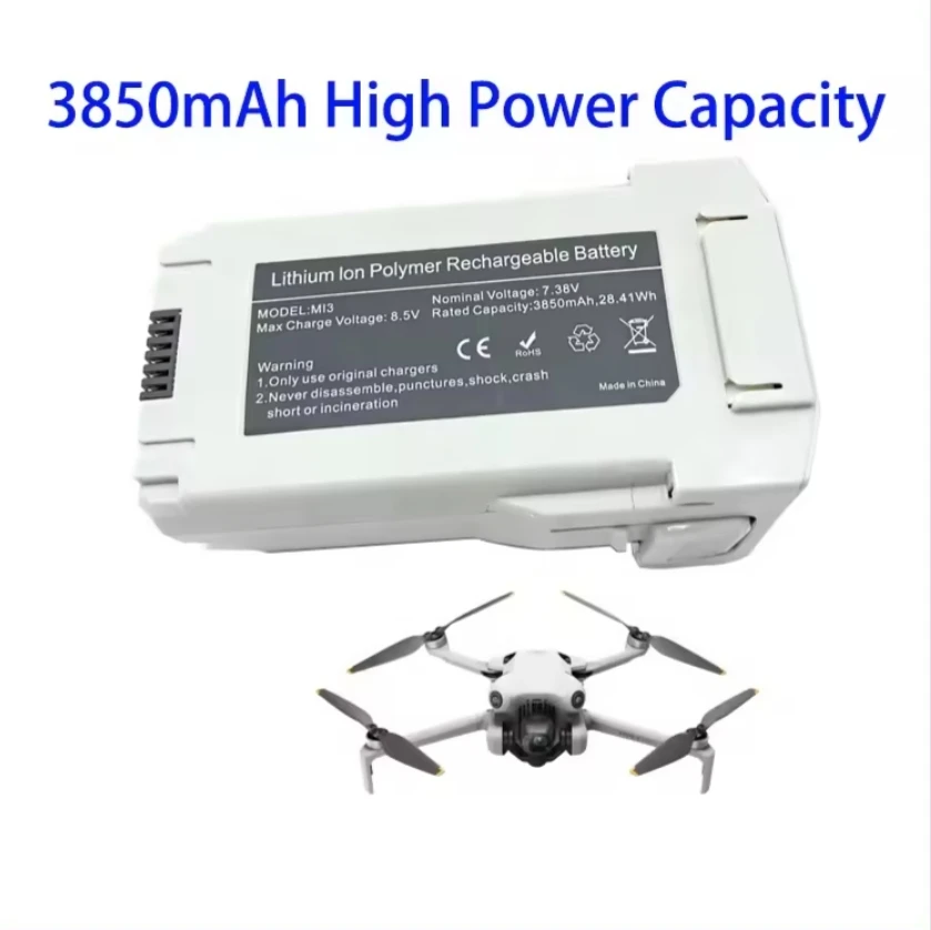 DJI Mini 3 Pro / Mini 4 Pro Intelligent Flight Battery Plus 3850mAh USB-C Drones battery high power capacity