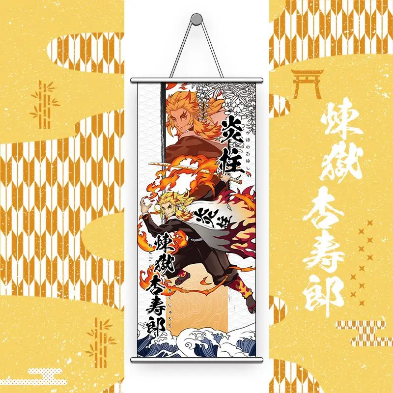 anime Demon Slayer Silk poster scroll painting new Kimetsu no Yaiba 74*35cm poster