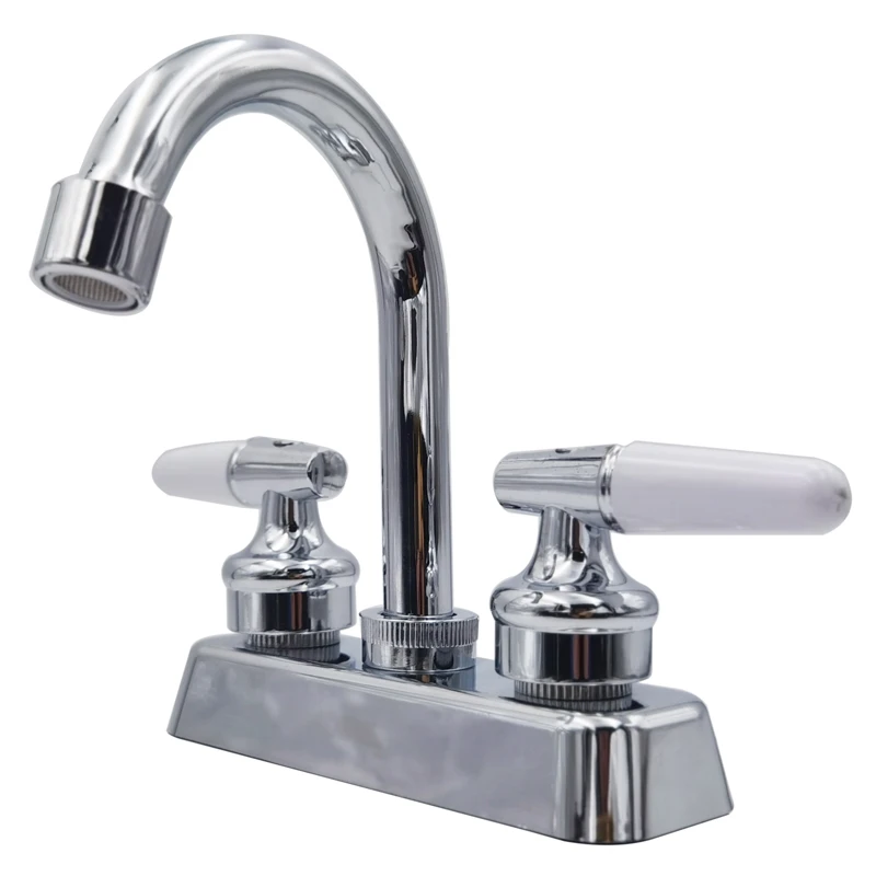 4 Inch Zinc-alloy  Water Tap 2 Handle Bathroom Faucet Deck Mounted Basin Faucets NBYT-431Z