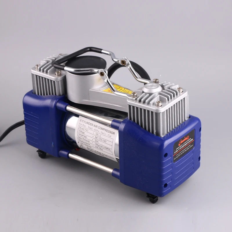 Double Cylinder Tyre Inflator Portable Inflatable Pump Mini Electric Air Pump DC 12V Car Air Compressor Tire Inflator