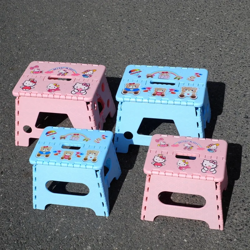 Best seller Compact Anti Slip 7 9 inches folding kitchen stool  plastic folding step stool for kids children