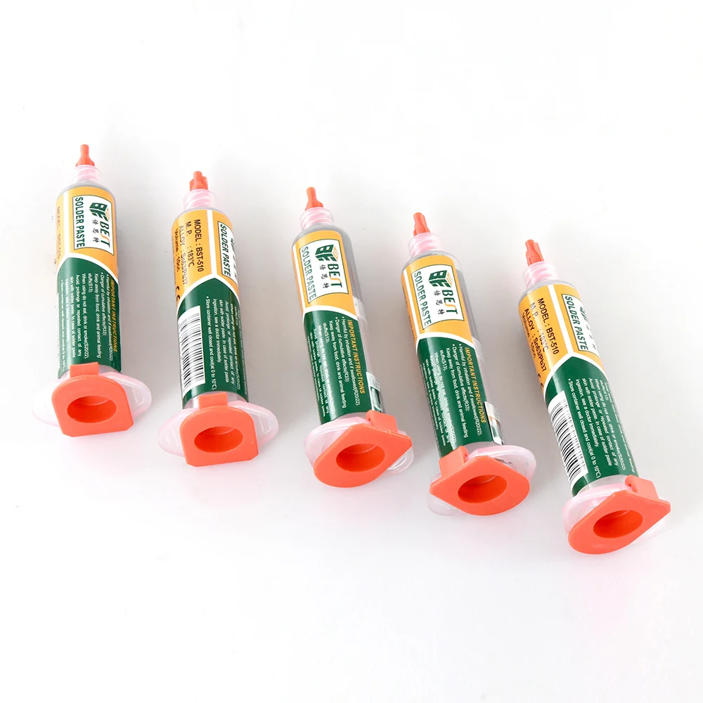 OEM ODM ручная пресс-форма для BST-510 10cc Sn63/Pb37 183 степень плавления паяльного олова паста сварочный флюс Крем пайки печатных плат Инструменты ремонта