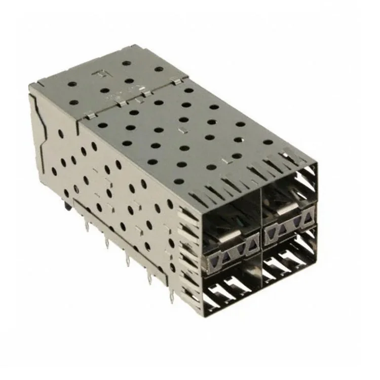 75714-0001 с металлическим EMI легким прессом трубы-Fit Тип 2x2 порт SFP клетка