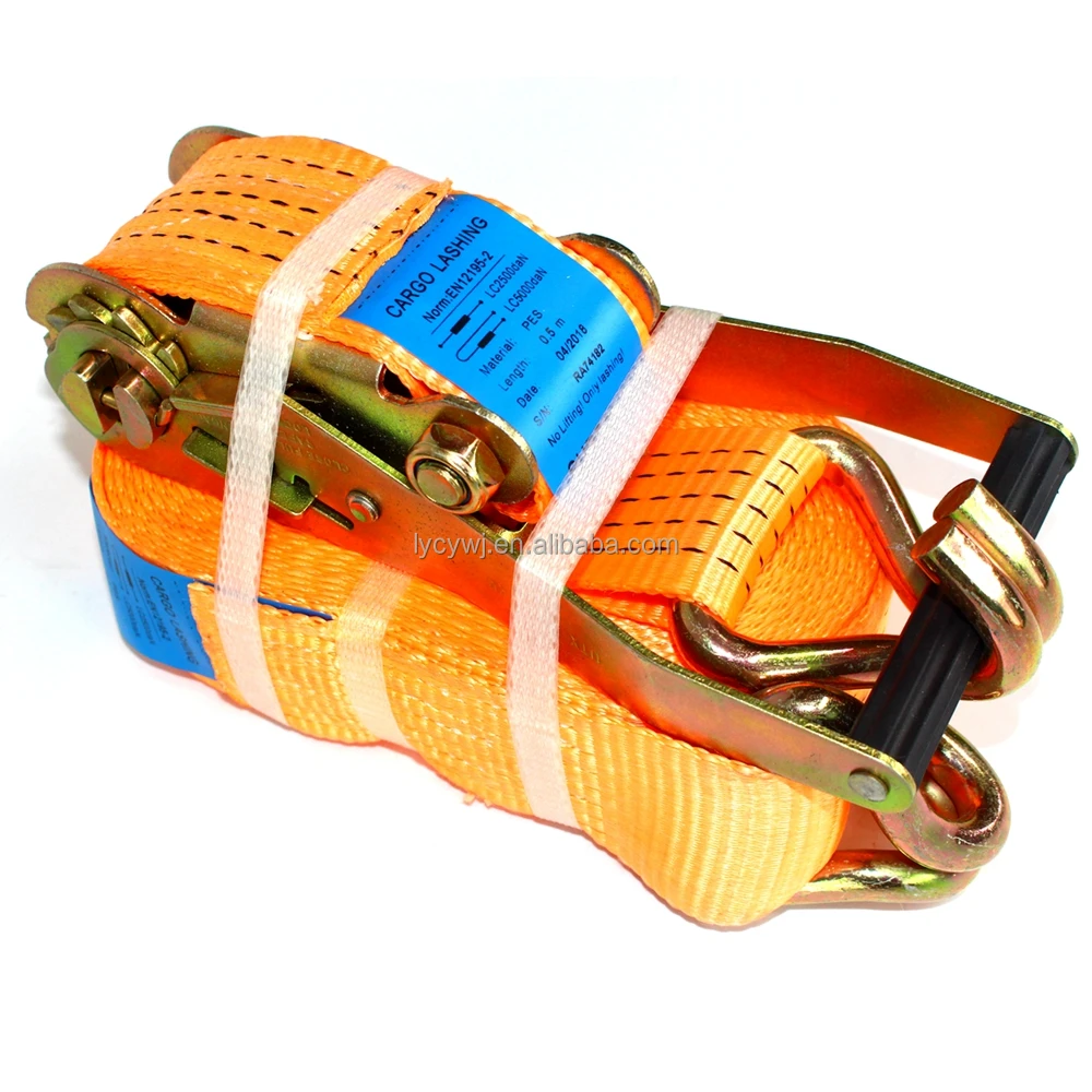 heavy duty binding transport strap cargo lashing belt load strap tie down ratchet straps