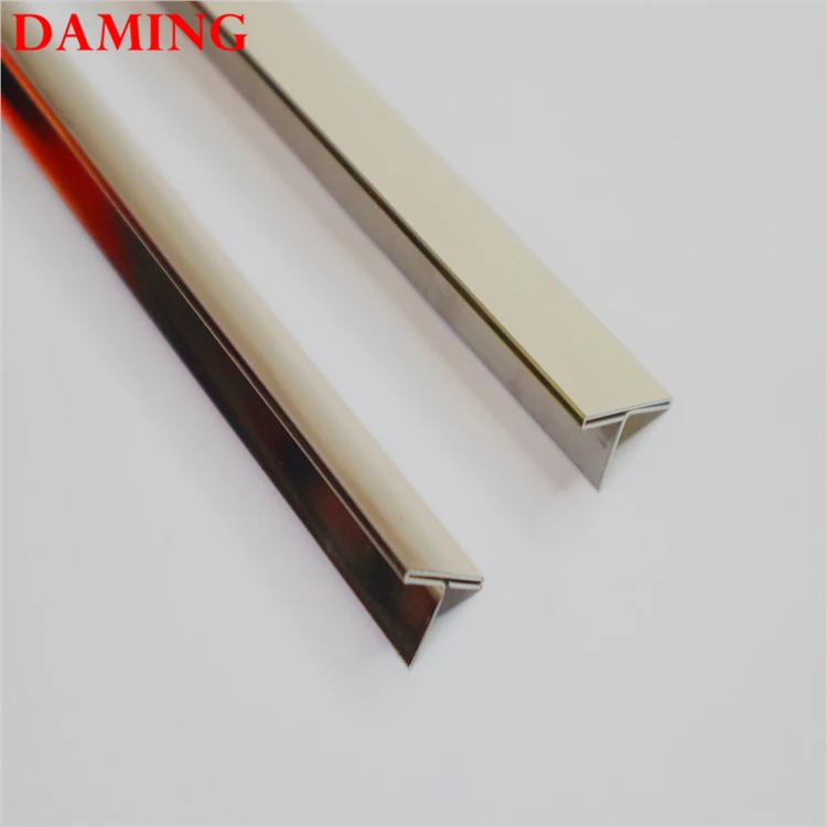 304 нержавеющая сталь Декоративные Профили розовое золото т канал металлическая полоса для плитки