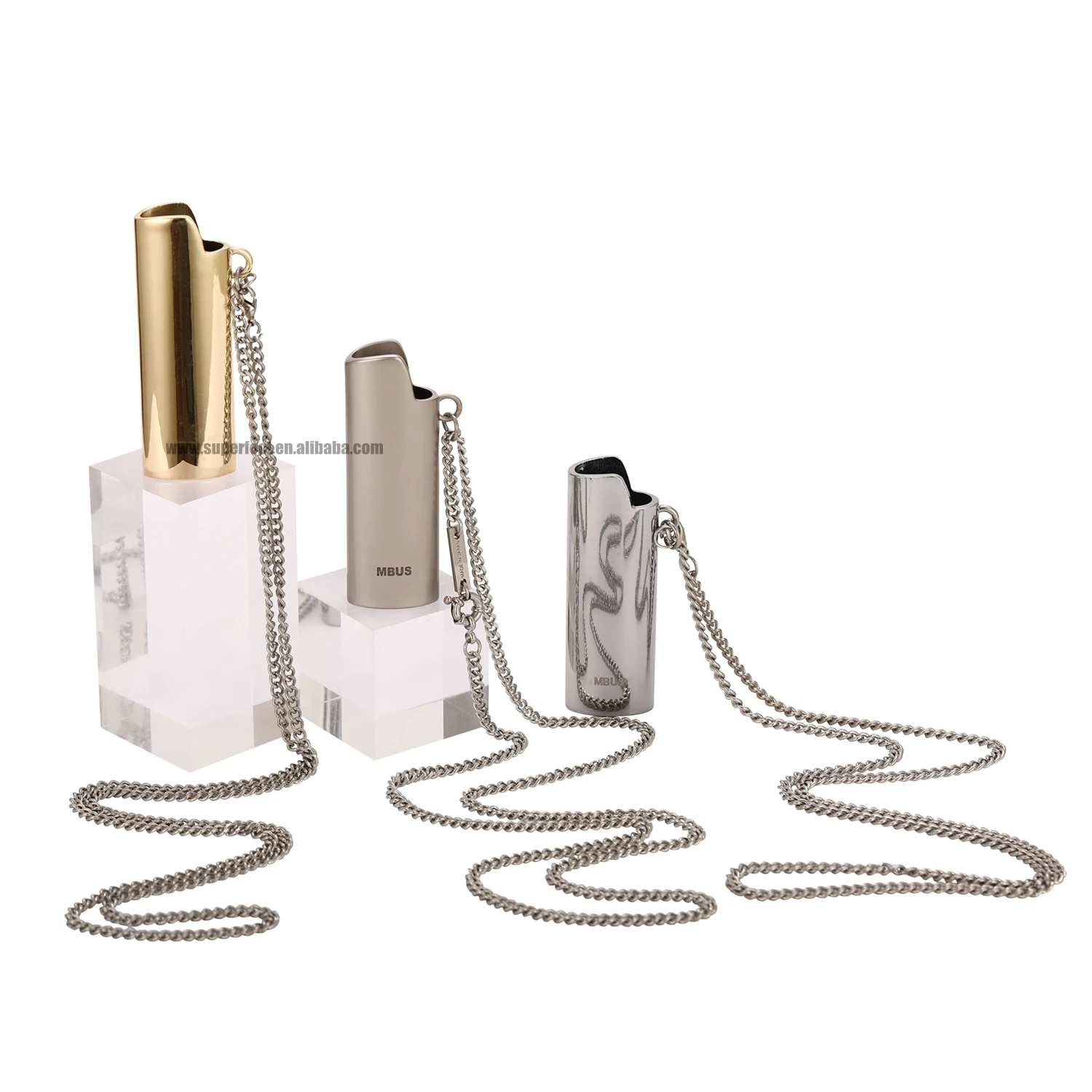Cool Hiphop decoration Metal Zinc Alloy J3 lighter case necklace lighter sleeve