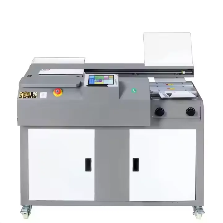 E60A4ZS Large A4 Wireless Fully Automatic Hot Melt Glue Binding Machine Paper Cutting Machine Electric Source Book Tender