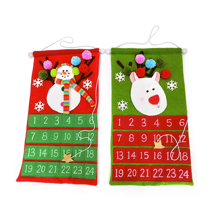 
Personalized 23 Inch Hanging Felt Handmade High Quality Advent Calendar Christmas 