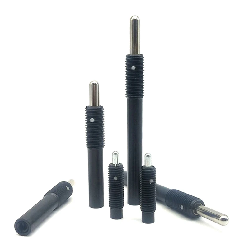 Factory Price Loose Prevention Carbon Steel Black Color Spring Plunger Pin for Slope Surface