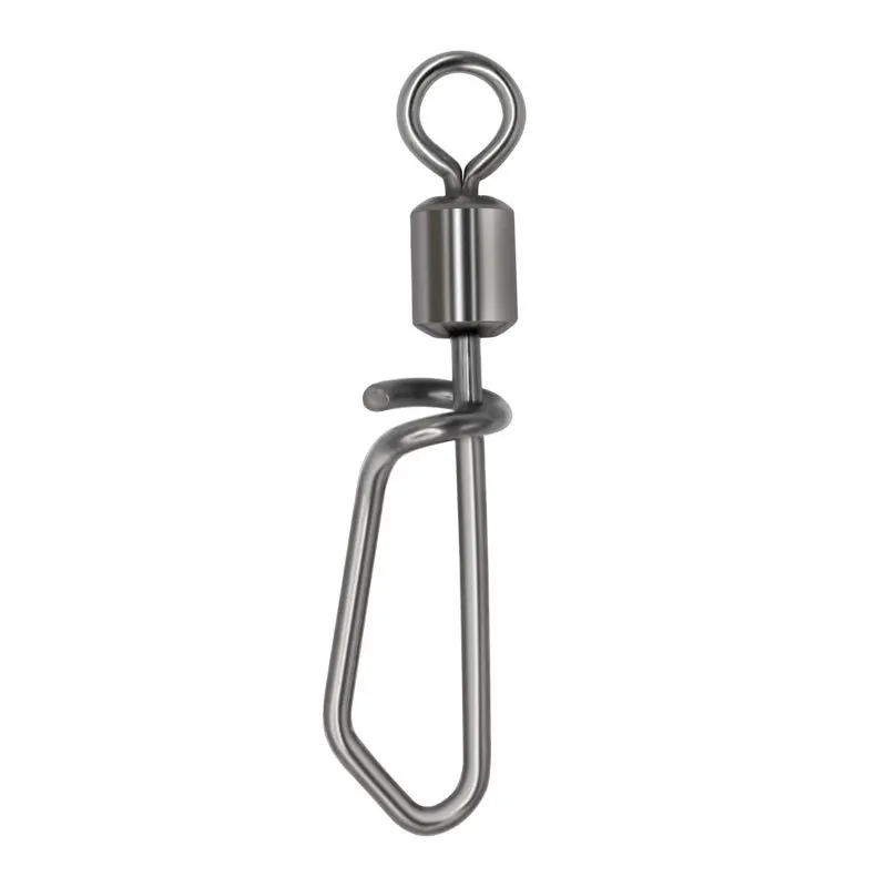 Rolling swivel with T-shape snap fishing swivels connector for fishing hooks accessories