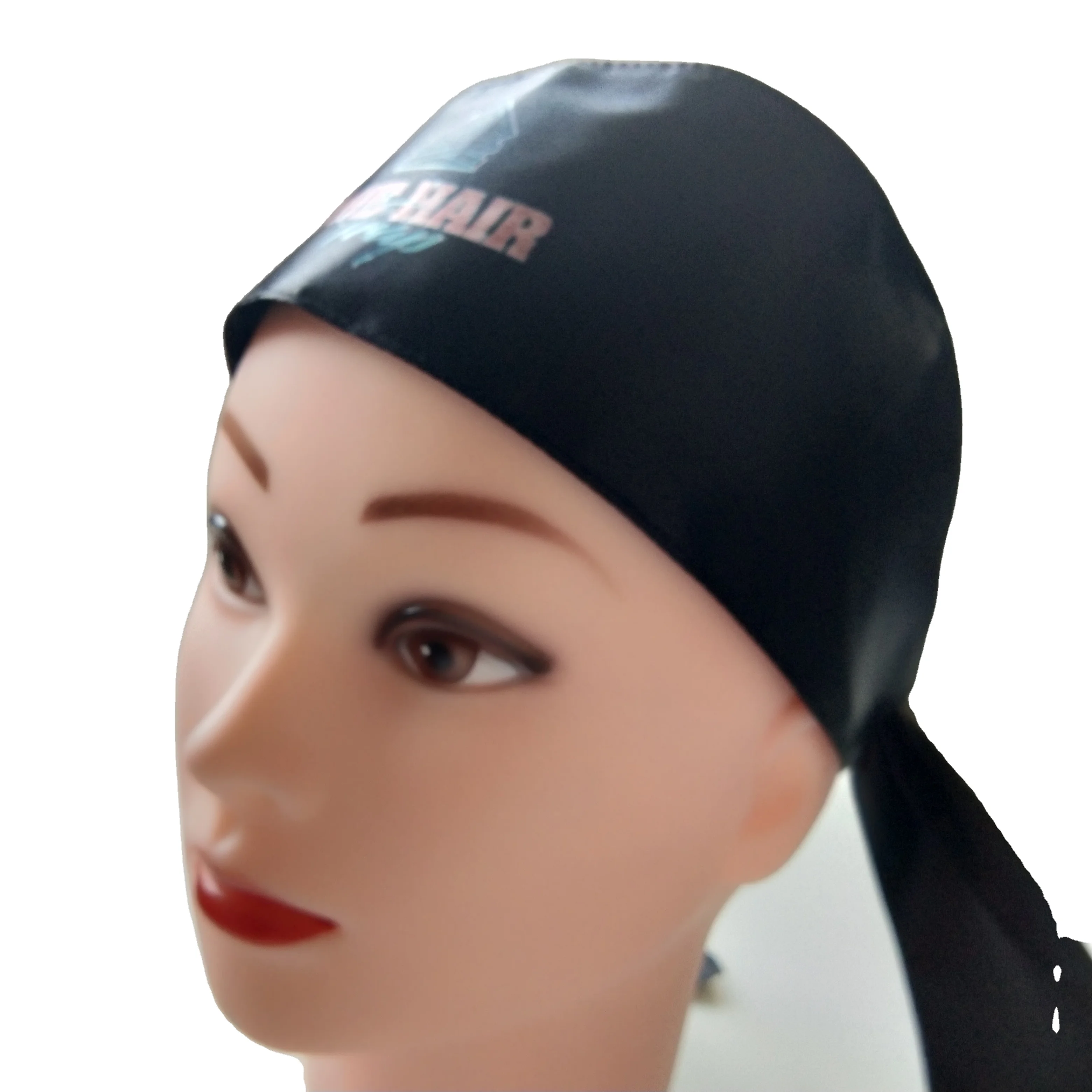 Custom logo silk head wrap for women hairband Bandanas for hair care