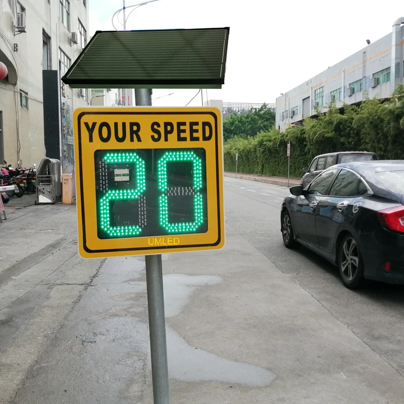 Factory Direct Traffic Speed  Limit Display Signs Led Car Digital Speed Display Solar Radar Speed Display Sign