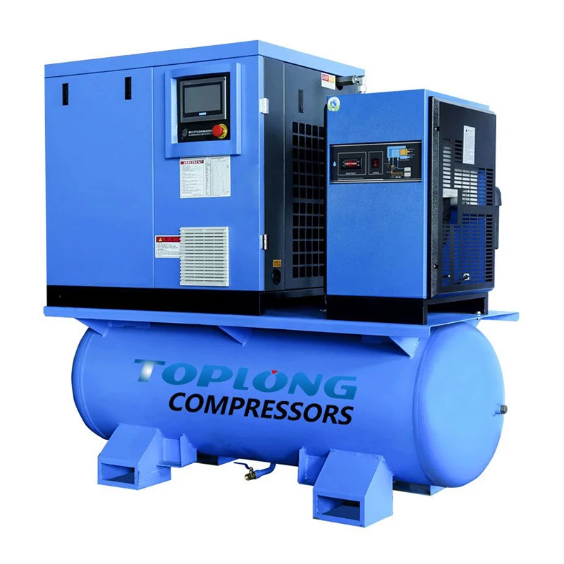 Factory Manufacturer 11 Kw Air Compressor Integrated Fixed Speed 8 Bar Screw Type Air Compressor