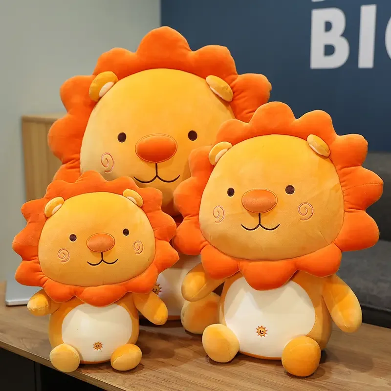 Promotional Cartoon Soft Animals Custom Stuffed Cute Sunflower Lion Animal Toy Stuffed Plush Toys for Kids Home Decoration