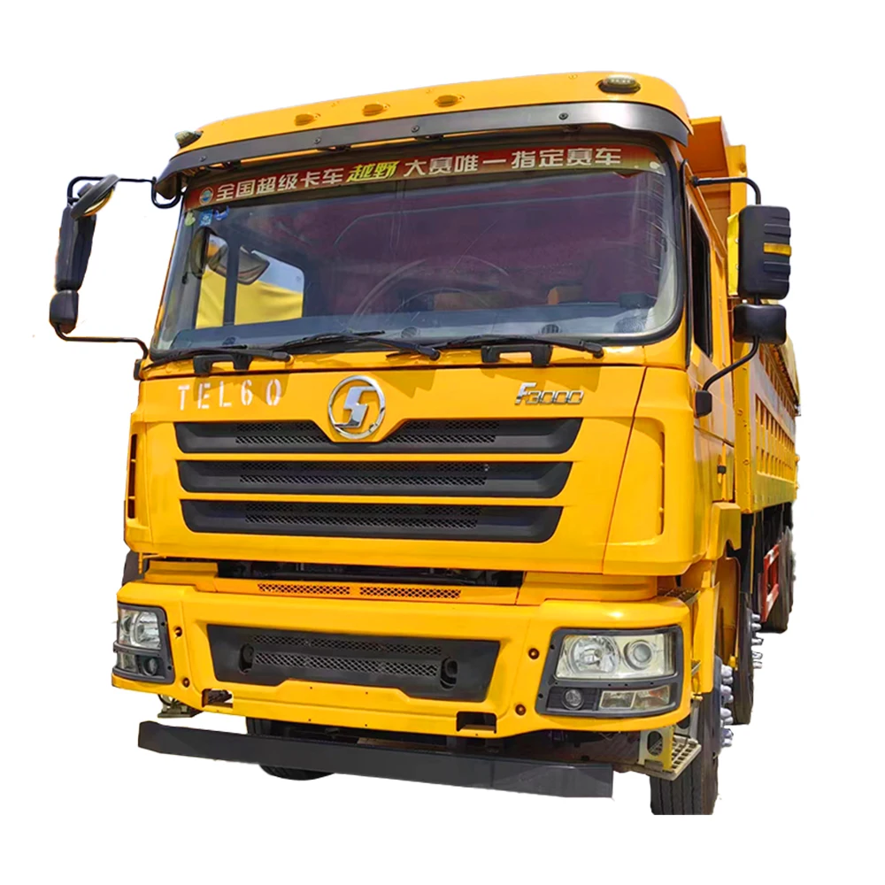 Second Hand Shacman DELONG F3000 8x4 WEICHAI ENGINE Tipper Dump Trucks With Auto Tarpaulin