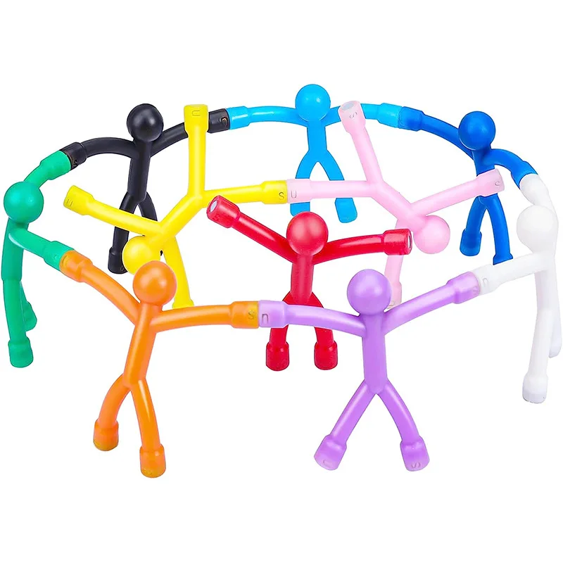 Fridge Magnet Funny Magnetic People Mini Flexible Humanoid Colorful Magnetic Toy For Refrigerator