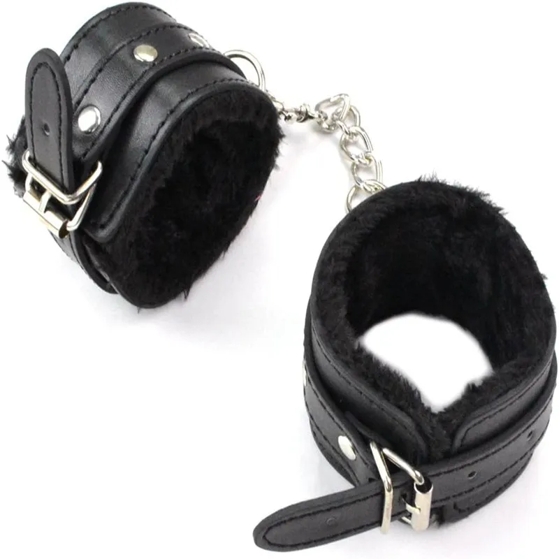Lefeng Adjustable Erotic PU Leather Handcuffs Wrist Ankle Cuffs Bondage Restraints Adult Games BDSM Sex Toys Exotic Accessories