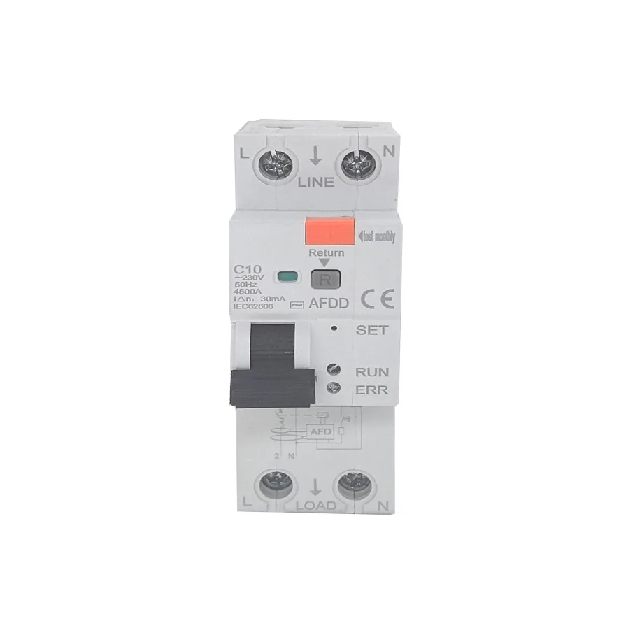 Single pole 1P+N 2P 3P 4P  C32 Arc Fault Circuit Interrupters Arc fault detection devices AFDD for UK market
