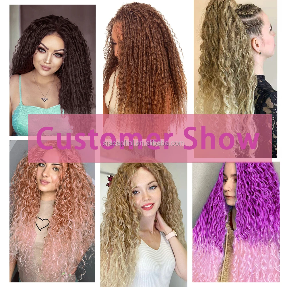 Wholesale 24inch Fluffy Passion Twist Crochet Heat Resistant Fiber Synthetic Loose Wave Crochet Braids Hair Bundle