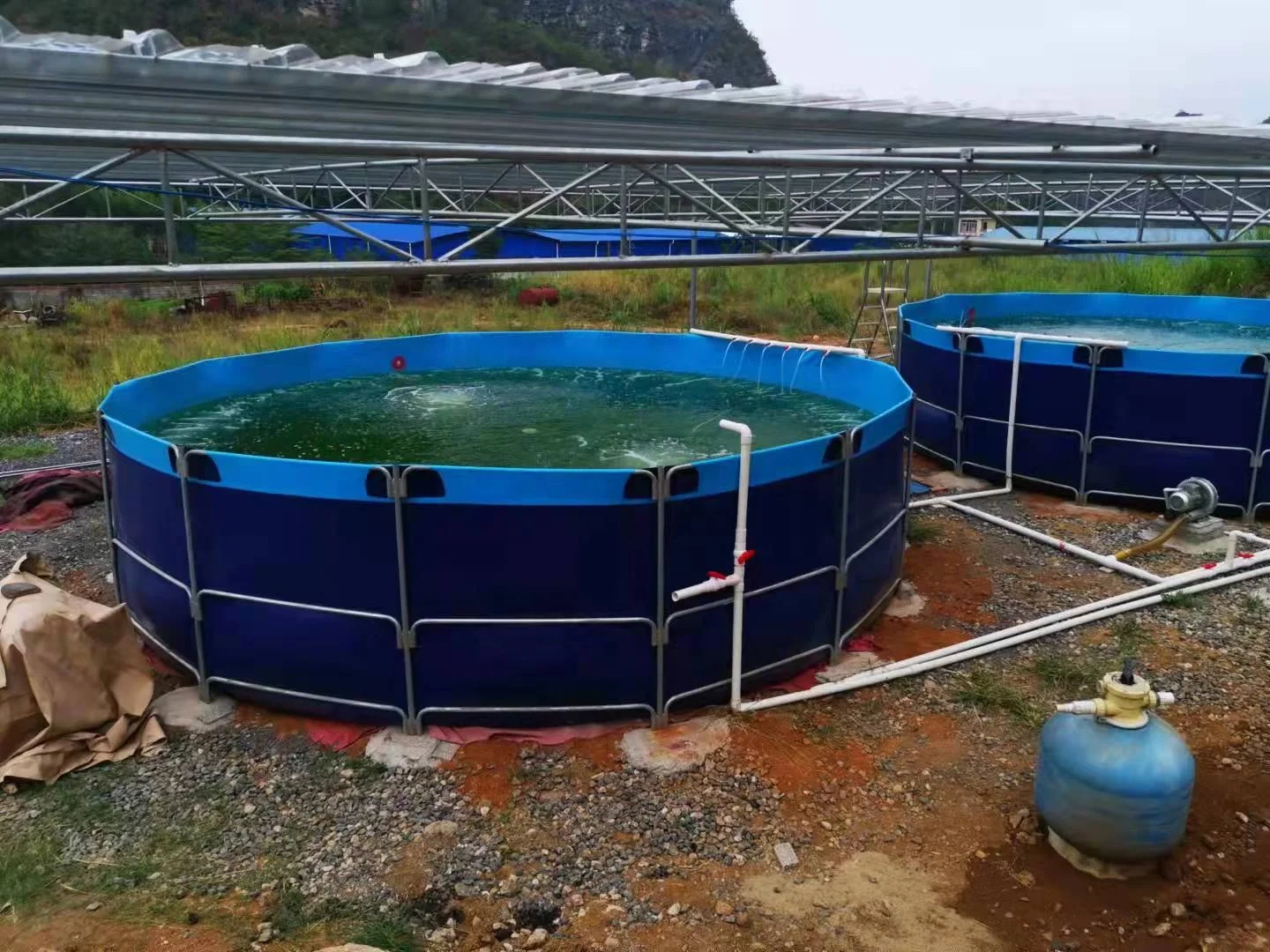 Factory Direct Wholesale Price Water Storage Aquaculture Pond Sunscreen Wear-resistant PVC Tarpaulin Fish Pond