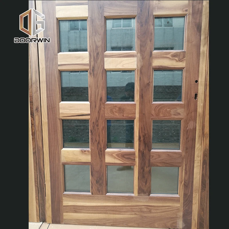 Exterior security front wood door for home and office and American style custom colours exterior entry door