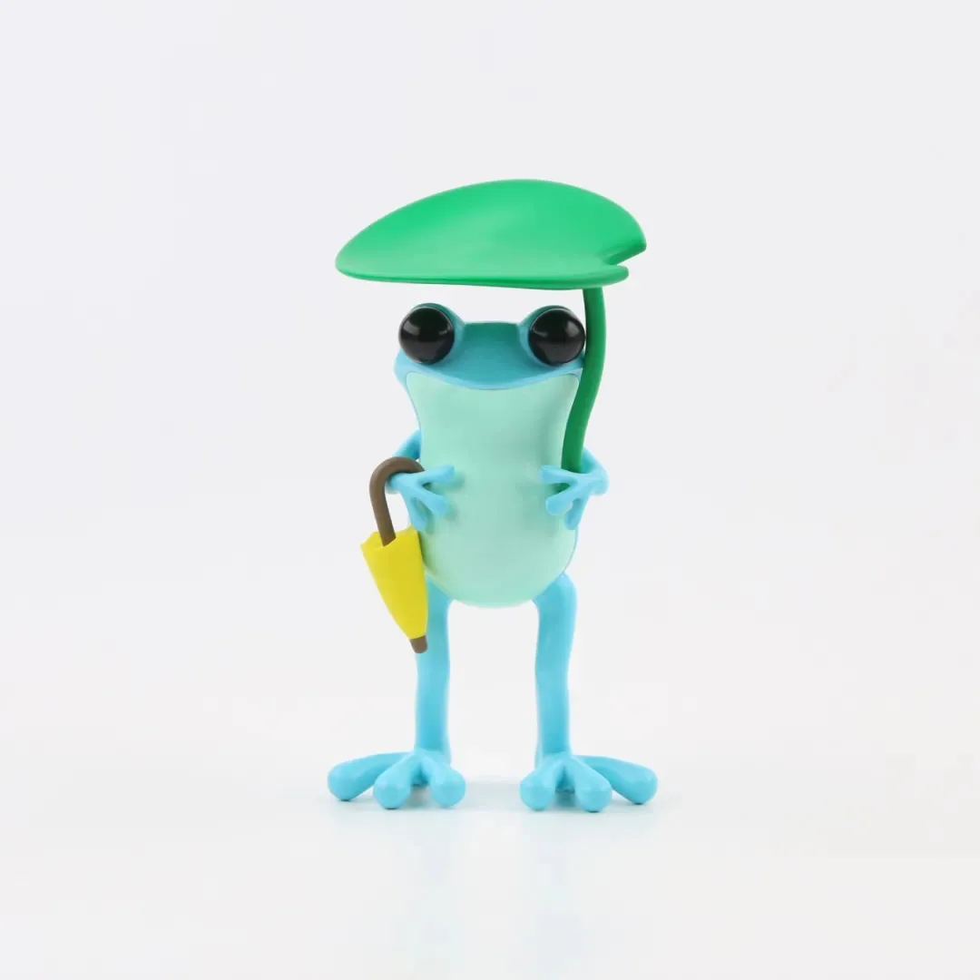 OEM ODM художественная 3D фигурка игрока, персонализированная шторка, пластиковая фигурка прыгающей лягушки, виниловая игрушка